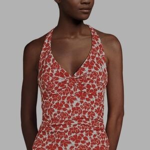 Lands' End 6 Floral Tankini Swimsuit Top S/M
